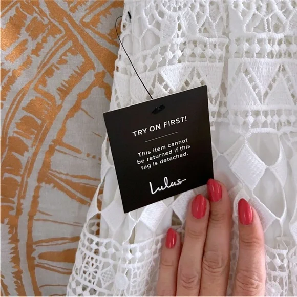 Lulu’s Madly in Love White Lace Midi Dress Size XS - Picture 10 of 14